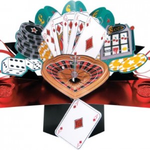 Second Nature Carte 3 D pour homme pour une occasion spéciale Motif jeu de casino