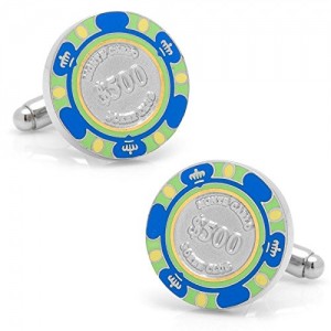 $ 500 bleu poker boutons de manchette de puces de jeu Casino de Monte-Carlo
